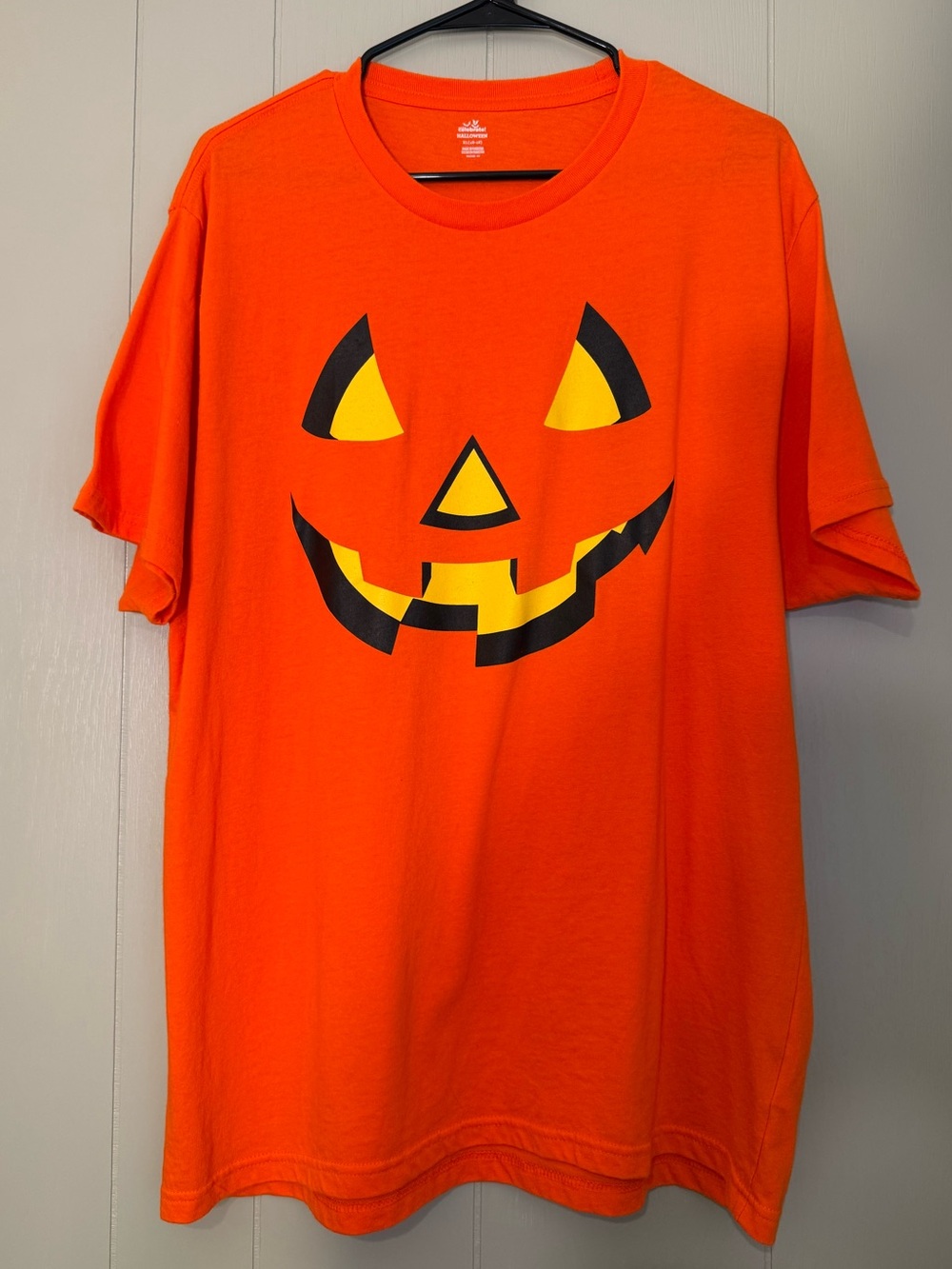 Men's Halloween Pumpkin Short Sleeve Tee Size XL